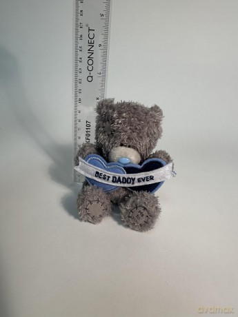 ME TO YOU Tatty Teddy Fathers Day Best Daddy Ever Bear 10cm - Official Collection FP401015, Grey, Blue, Navy Blue