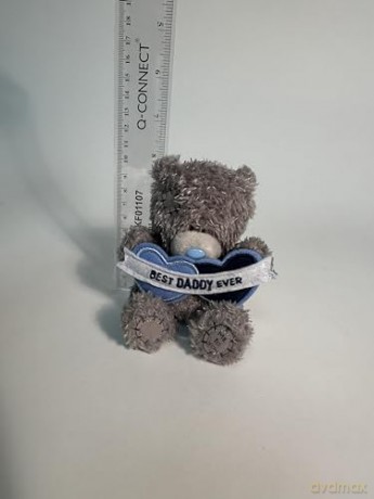 ME TO YOU Tatty Teddy Fathers Day Best Daddy Ever Bear 10cm - Official Collection FP401015, Grey, Blue, Navy Blue