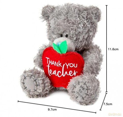 ME TO YOU Thank You Teacher Tatty Teddy Plush Bear 10cm High - Official Collection, Grey