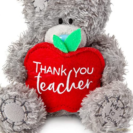 ME TO YOU Thank You Teacher Tatty Teddy Plush Bear 10cm High - Official Collection, Grey