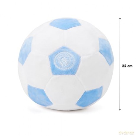 Manchester City FC Officially Licensed Plush Football - 22 cm Soft Toy Pillow - Fluffy Stuffed Footy Ball Ideal for Kids and Adults - Perfect Sports Gift for Cityzens