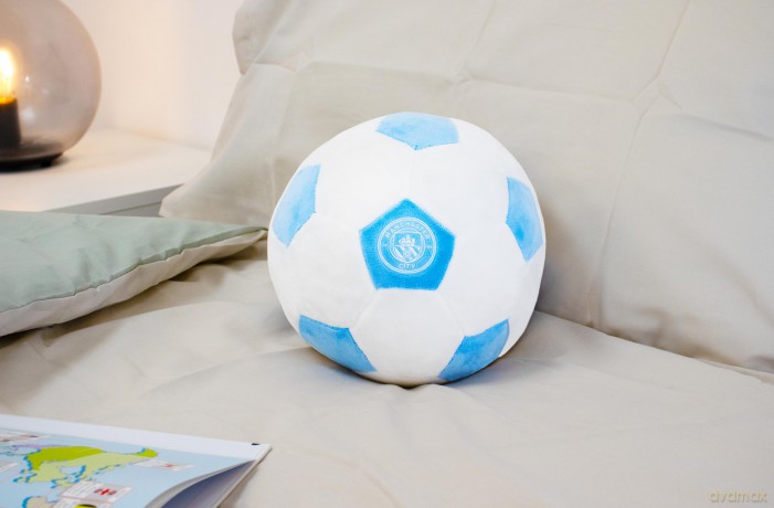 Manchester City FC Officially Licensed Plush Football - 22 cm Soft Toy Pillow - Fluffy Stuffed Footy Ball Ideal for Kids and Adults - Perfect Sports Gift for Cityzens