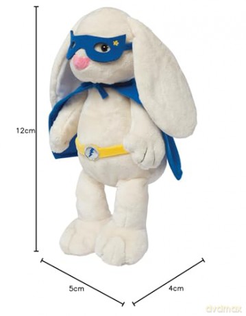 Manhattan Toy 155330 Animal Superhero Bunny Plush Toy, Multicolor