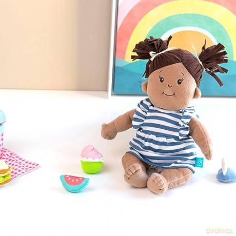 Manhattan Toy Baby Stella Beige with Brown Hair 38.1cm Soft First Baby Doll