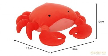 Manhattan Toy Crabby Abby Velveteen Sea Life Toy Crab Stuffed Animal, 30.48cm