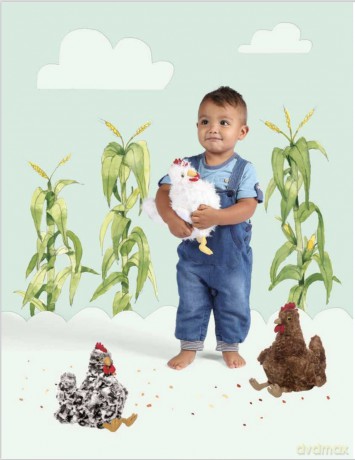 Manhattan Toy Henley Chicken Stuffed Animal, 9"