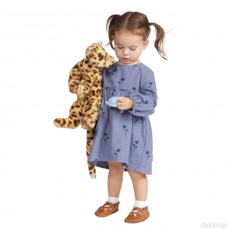 Manhattan Toy Loki Leopard Stuffed Animal Cat Front Paws and Magnetic Mouse Toy