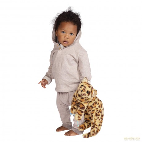 Manhattan Toy Loki Leopard Stuffed Animal Cat Front Paws and Magnetic Mouse Toy