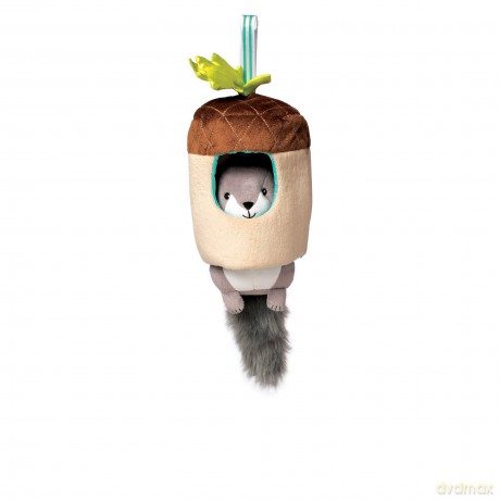 Manhattan Toy Lullaby Squirrel Pull Musical Crib and Baby Toy