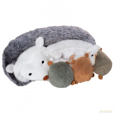 Manhattan Toy Nursing Nissa Nurturing Hedgehog Stuffed Animal with Plush Baby Hoglets,25.4cm