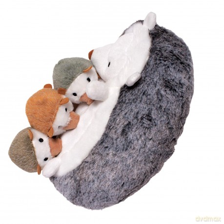 Manhattan Toy Nursing Nissa Nurturing Hedgehog Stuffed Animal with Plush Baby Hoglets,25.4cm