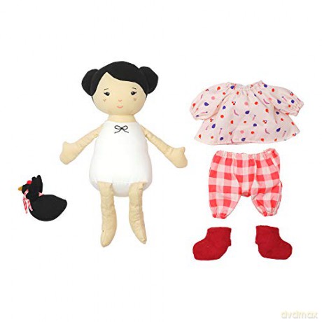 Manhattan Toy Playdate Friends Nico Machine Washable and Dryer Safe 35.56cm Doll with Mini Rooster Stuffed Animal