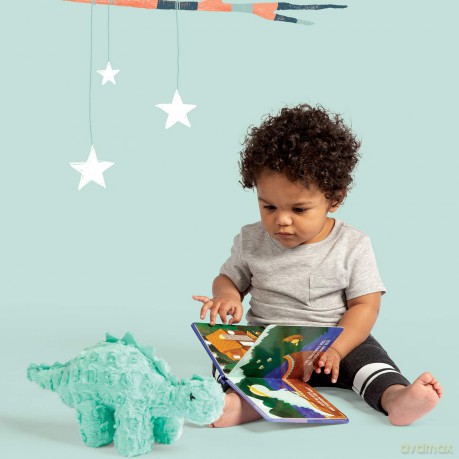 Manhattan Toy Sleepy Not Sleepy - A Tiny Dinos Bedtime Adventure Baby Board Book, Ages 6 Months and up, Multicolor, 5L x 7W x 0.5