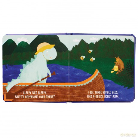 Manhattan Toy Sleepy Not Sleepy - A Tiny Dinos Bedtime Adventure Baby Board Book, Ages 6 Months and up, Multicolor, 5L x 7W x 0.5