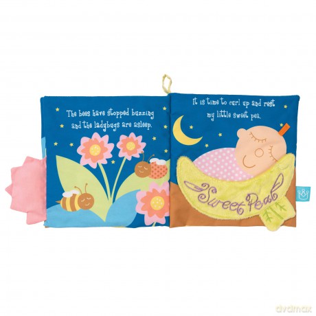 Manhattan Toy Snuggle Pods Goodnight My Sweet Pea Soft Baby Activity Book,17.78x17.18 cm (Pack of 1)