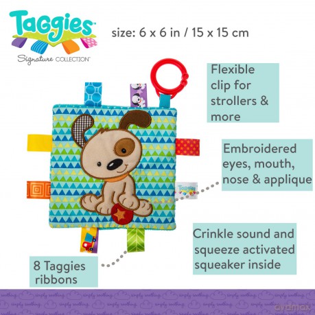 Mary Meyer 40173 Taggies Crinkle Me Baby Toy, Brother Puppy