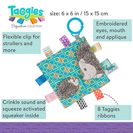 Mary Meyer 40201 Taggies Crinkle Me Baby Toy, Heather Hedgehog, Multicolour