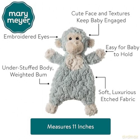 Mary Meyer 42835 Putty Nursery Lovey Soft Toy, Seafoam Monkey, 28-Centimeters