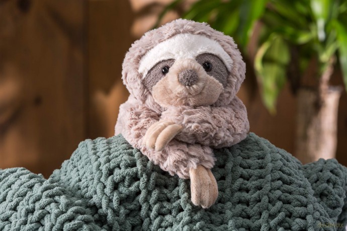 Mary Meyer 53491 Putty Animal Soft Toy, Grey Sloth, 33-Centimetres