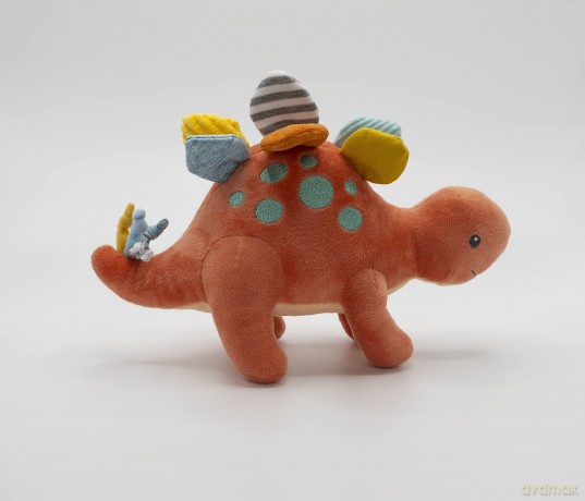 Mary Meyer Pebblesaurus Stuffed Animal Soft Toy, 25.4-Centimetres, Coral Dinosaur