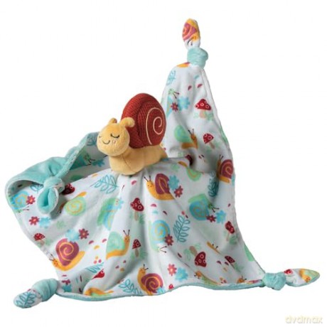 Mary Meyer Stuffed Animal Lovey Security Blanket, 33 x 33 cm, Skippy Snail