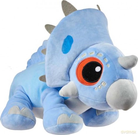 Mattel Jurassic World: Camp Cretaceous Plush Dinosaur Angel, Floppy Soft Toy with Sound, Weighted Feet, Hybrid Herbivore Sino-Spino Species, HMK61, 13 Inch