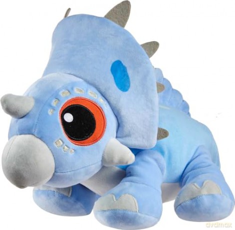 Mattel Jurassic World: Camp Cretaceous Plush Dinosaur Angel, Floppy Soft Toy with Sound, Weighted Feet, Hybrid Herbivore Sino-Spino Species, HMK61, 13 Inch