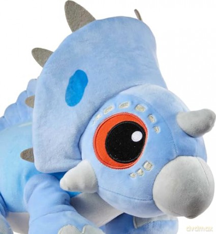 Mattel Jurassic World: Camp Cretaceous Plush Dinosaur Angel, Floppy Soft Toy with Sound, Weighted Feet, Hybrid Herbivore Sino-Spino Species, HMK61, 13 Inch