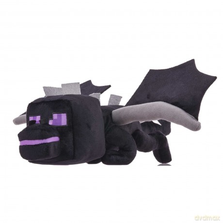 Mattel Minecraft Ender Dragoon Plush Figure with Lights and Sounds, Video-Game Collectible Toy, Gift for Fans Age 3 Years Old & Up, HGV56
