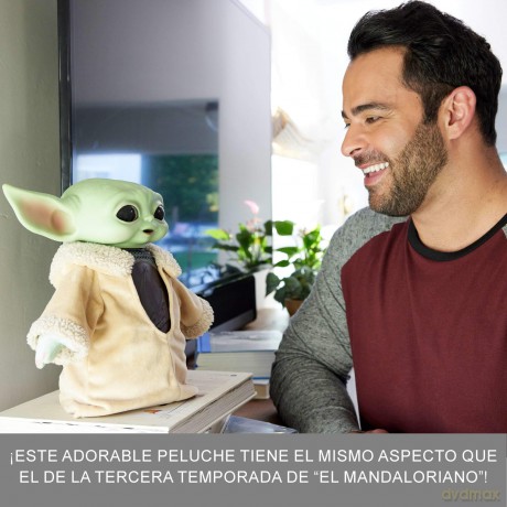 Mattel Star Wars Din Grogu Plush Toy, 11-inch Soft Doll with Hard Head & Bean-Filled Base, Inspired by Star Wars: The Mandalorian Season 3, HPG49