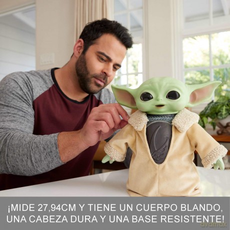 Mattel Star Wars Din Grogu Plush Toy, 11-inch Soft Doll with Hard Head & Bean-Filled Base, Inspired by Star Wars: The Mandalorian Season 3, HPG49