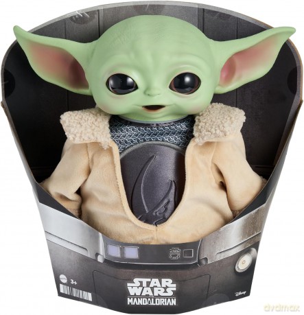 Mattel Star Wars Din Grogu Plush Toy, 11-inch Soft Doll with Hard Head & Bean-Filled Base, Inspired by Star Wars: The Mandalorian Season 3, HPG49
