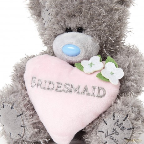 Me To You AP701043 Bridesmaid Love Heart Tatty Teddy Bear Gift,Blue,grey,pink,white