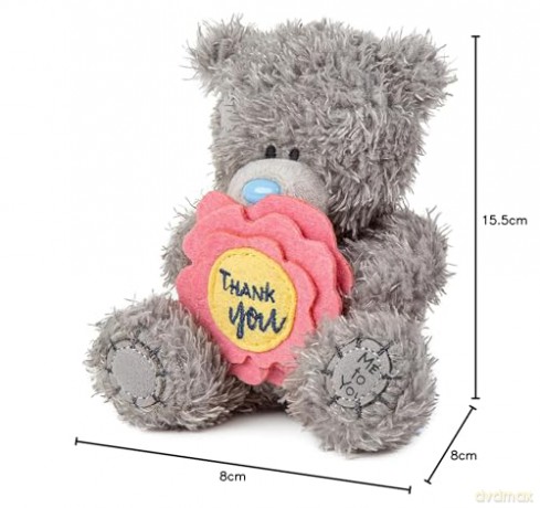 Me To You Bear 4" Thank You Flower, Gray