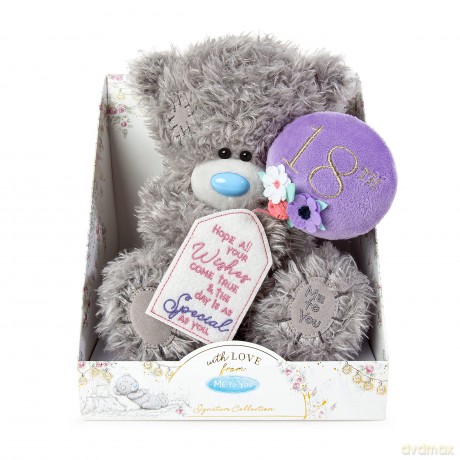 Me To You Bear 9" 18th Birthday, Gray