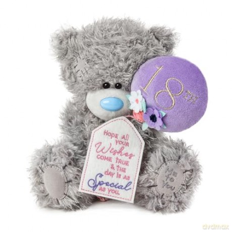 Me To You Bear 9" 18th Birthday, Gray
