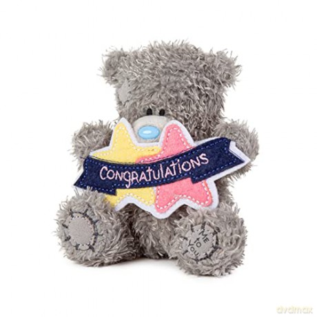 Me To You Bear AP401023 Me To You Me to You Tatty Teddy Congratulations 10cm Plush Official Collection, ONE Size, Cream Or Beige