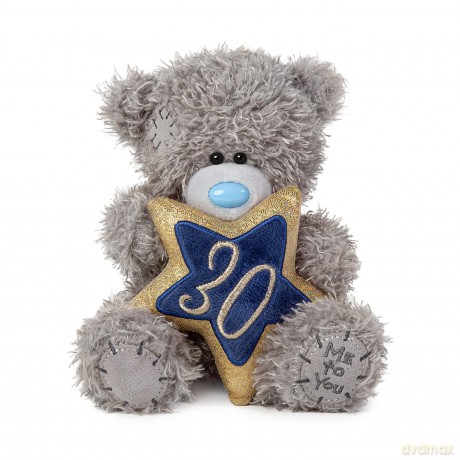 Me To You Bear AP701116 Me To You Me to You Tatty Teddy 30th Birthday Holding a 30 Star-Official Collection, ONE Size, Pink, Black, Gold