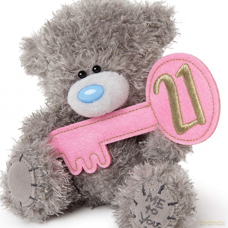 Me to You 21st Birthday Tatty Teddy,Blue,gold,grey,pink