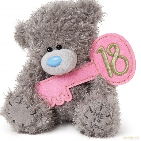 Me to You AP701071 Me to You 18th Birthday Tatty Teddy, Blue, gold, grey, pink
