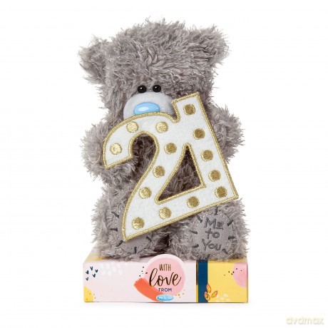 Me to You Tatty Teddy 21st Lightbox Effect Bear - Official Collection, Grey