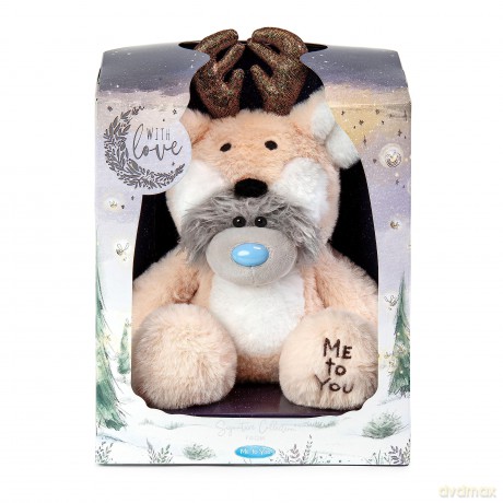 Me to You Tatty Teddy Bear Wearing Reindeer Costume in a Gift Box - Official Collection