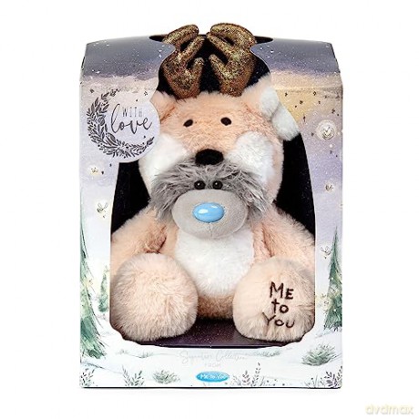 Me to You Tatty Teddy Bear Wearing Reindeer Costume in a Gift Box - Official Collection