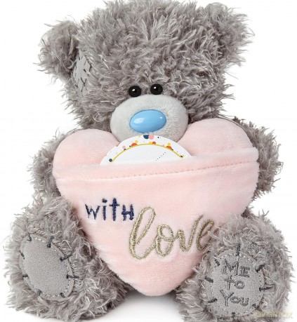Me to You Tatty Teddy Bear With Personalisable Sticker - Official Collection, Gray, Medium