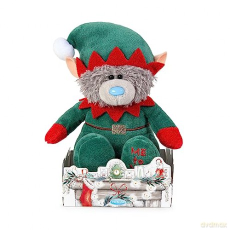 Me to You Tatty Teddy Christmas Elf Bear 13cm High - Official Collection, Blue,green,grey,red