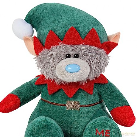 Me to You Tatty Teddy Christmas Elf Bear 13cm High - Official Collection, Blue,green,grey,red