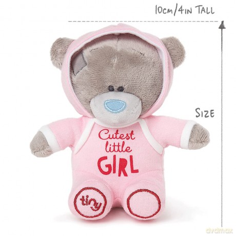 Me to You Tiny Tatty Teddy Cutest Little Girl Bear in Pink Baby Grow - Official Collection