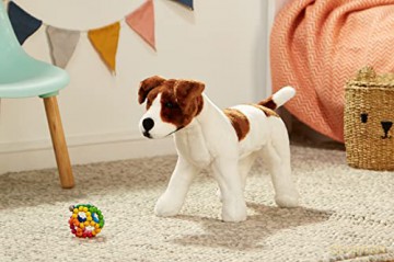 Melissa and Doug Lifelike Stuffed Animal Dog, Brown and White, 30 cm