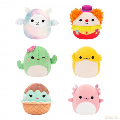 Micromallows Squishmallows Original 6-Pack - Archie Axolotl, Bimbi Clown, Lucy-May Llamapegacorn, Maritza Cactus, Maya Sundae, Rodry Bearded Dragon