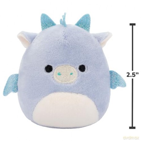Micromallows Squishmallows Original 6-Pack - Cortez Caterpillar, Dane Dragon, Floyd French Fries, Lena Guava Fruit, Leonard Lion, Noah Seal